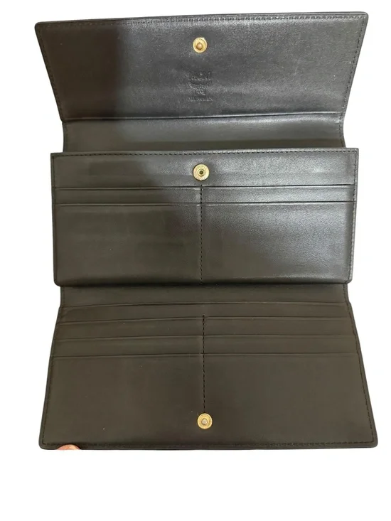 MCM Colorblock Wallet – Pink/Black Leather – Snap Closure - Picture 6 of 9